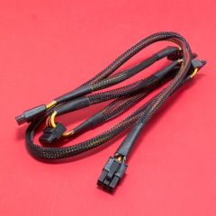 Отстегивающийся кабель питания 6pin-4xSATA фото 1
