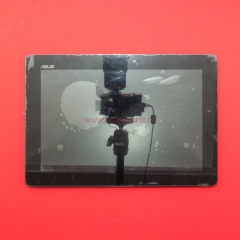 Дисплей в сборе с тачскрином для Asus TF700T черный с рамкой