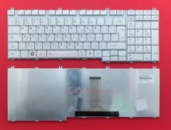 Клавиатура для ноутбука Toshiba A500, L500, P300 серебристая