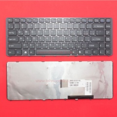 Клавиатура для ноутбука Sony Vaio VGN-NW черная с черной рамкой