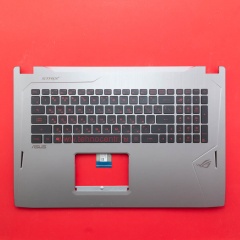 Клавиатура для ноутбука Asus GL702V, GL702VMK черная c серым топкейсом