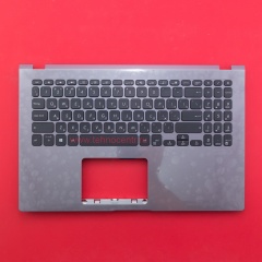 Клавиатура для ноутбука Asus X509UA черная с серым топкейсом