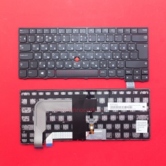 Клавиатура для ноутбука Lenovo T470S черная с рамкой, со стиком