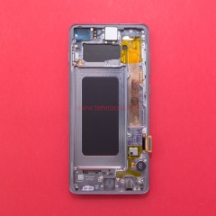 Дисплей в сборе с тачскрином для Samsung Galaxy S10 Plus SM-G975 черный, с рамкой