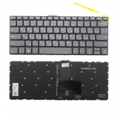 Клавиатура для ноутбука Lenovo IdeaPad 320-14ISK серая с подсветкой