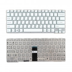 Клавиатура для ноутбука Sony SVE14A белая без рамки