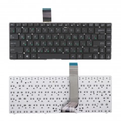 Клавиатура для ноутбука Asus A45, U44 черная без рамки, плоский Enter