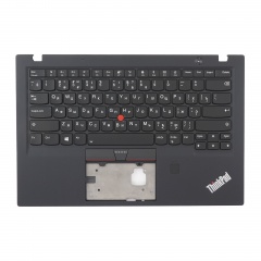 Клавиатура для ноутбука Lenovo ThinkPad X1 Carbon 5th Gen черная с черным топкейсом (версия 2)