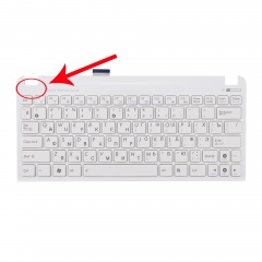 Клавиатура для ноутбука Asus Eee PC 1011CX с белым топкейсом (версия 1)
