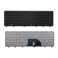 Клавиатура для ноутбука HP dv6-6000, dv6-6100 черная с черной рамкой
