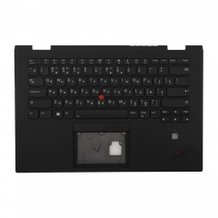 Клавиатура для ноутбука Lenovo X1 Yoga 3rd Gen черная с черным топкейсом