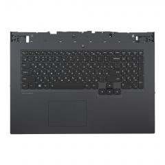 Клавиатура для ноутбука Lenovo 5-17IMH05 черная с черным топкейсом