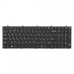 Клавиатура для ноутбука Clevo W355 черная, плоский Enter