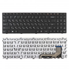 Клавиатура для ноутбука Lenovo IdeaPad 100-15 черная с рамкой