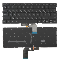 Клавиатура для ноутбука Xiaomi Air 13.3 черная без рамки, с подсветкой