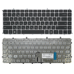 Клавиатура для ноутбука HP 4-1000, 6-1000 серебряная рамка