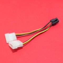 Переходник питания для видеокарты 2 molex - 6 pin