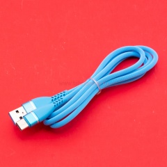 Кабель USB A - USB C 2A (F143) синий прорезиненный