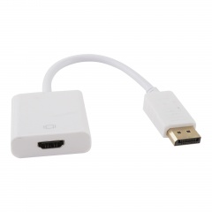 Переходник DisplayPort - HDMI белый (кабель)