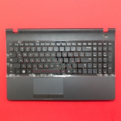 Клавиатура для ноутбука Samsung NP300E5A черная с серым топкейсом