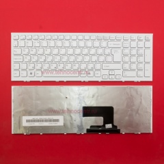 Клавиатура для ноутбука Sony VPC-EH белая с рамкой