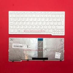 Клавиатура для ноутбука Lenovo S205 белая с рамкой, Г-образный Enter