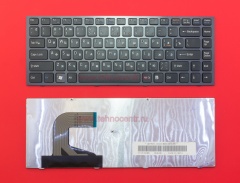 Клавиатура для ноутбука Sony VPC-S черная с серой рамкой
