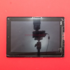 Дисплей в сборе с тачскрином для Lenovo ThinkPad Tablet NZ72FRT черный с рамкой