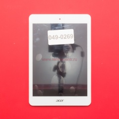 Дисплей в сборе с тачскрином для Acer A1-830 белый с рамкой
