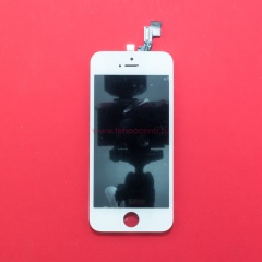 Дисплей в сборе с тачскрином для Apple iPhone 5S, SE белый - оригинал