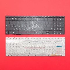 Клавиатура для ноутбука Samsung NP370R5E, NP450R5V черная без рамки, плоский Enter