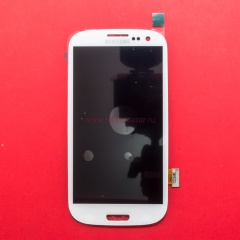 Дисплей в сборе с тачскрином для Samsung GT-i9300 белый