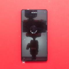 Дисплей в сборе с тачскрином для Sony Xperia Z3 Compact D5803 черный с рамкой