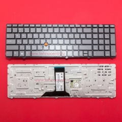 Клавиатура для ноутбука HP EliteBook 8770W серая без рамки