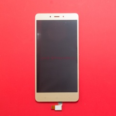 Дисплей в сборе с тачскрином для Xiaomi Redmi Note 4 золотой