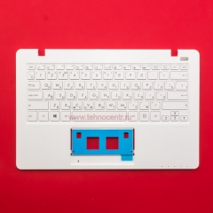 Клавиатура для ноутбука Asus X200CA белая с топкейсом