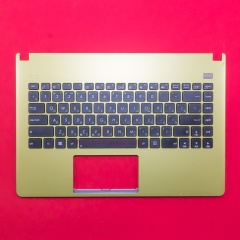 Клавиатура для ноутбука Asus X401A черный с желтым топкейсом