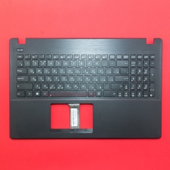 Клавиатура для ноутбука Asus X551CA черная с черным топкейсом