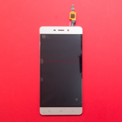 Дисплей в сборе с тачскрином для Xiaomi Redmi 4 золотой
