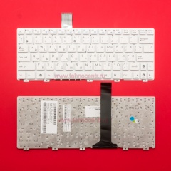 Клавиатура для ноутбука Asus Eee PC 1011PX белая без рамки, версия 2