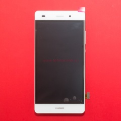 Дисплей в сборе с тачскрином для Huawei P8 Lite белый с рамкой
