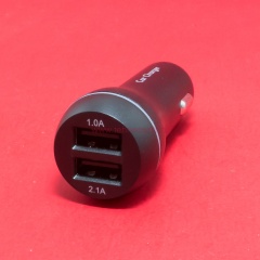 (2 USB) 1 USB 5V 2.1A + 1 USB 5V 1A черная фото 3