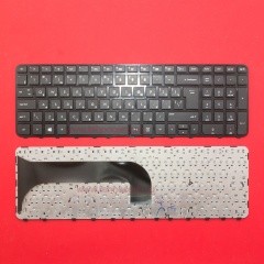 Клавиатура для ноутбука HP m6-1000 черная с черной рамкой