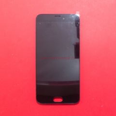 Дисплей в сборе с тачскрином для Meizu MX5 черный с рамкой