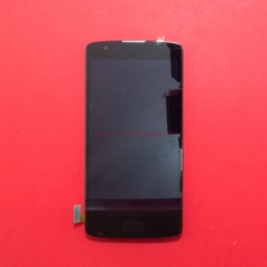 Дисплей в сборе с тачскрином для LG K8 K350Е черный с рамкой