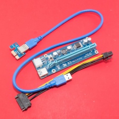 Райзер PCI-E ver009S 6Pin фото 1
