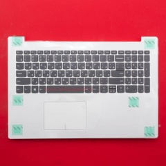 Клавиатура для ноутбука Lenovo IdeaPad 320-15IAP серая с белым топкейсом