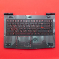 Клавиатура для ноутбука Lenovo Legion Y520-15IKBN черная c черным топкейсом, с подсветкой