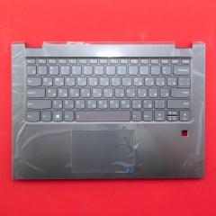 Клавиатура для ноутбука Lenovo Yoga 520-14IKB серая c серым топкейсом