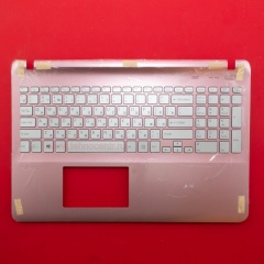 Клавиатура для ноутбука Sony FIT 15, SVF15, SVF152 серебристая с розовым топкейсом
